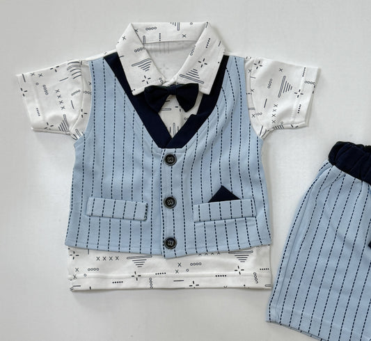 Rompers | Little Gentleman 3-Piece Formal Shorts Set | Boys Wear