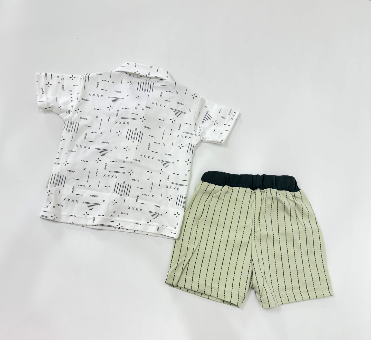 Rompers/ Little Gentleman 3- piece Formal Shorts Set / Boys Wear