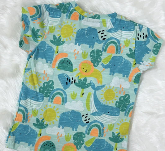 Blue Printed Tshirt | Unisex Wear