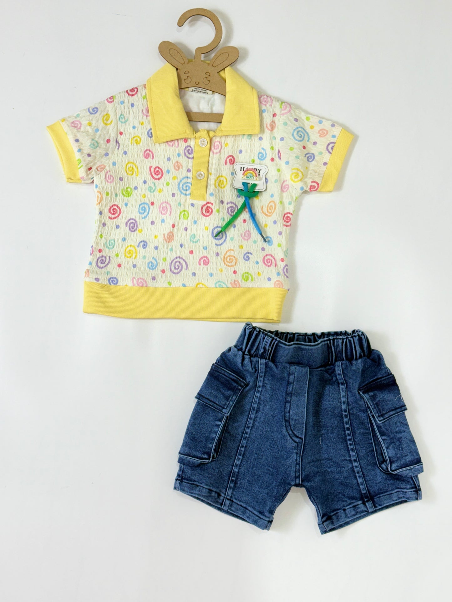 Top & Denim Shorts | Girls Wear