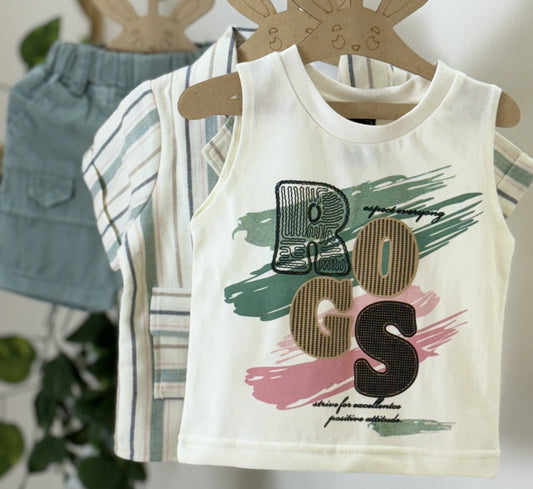 Jacket with T-shirt & Shorts / Boys Wear