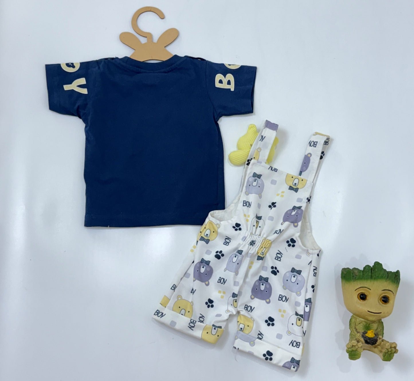 Dungaree | Bear Squad Navy Tee & Dungaree Set | Boys Wear