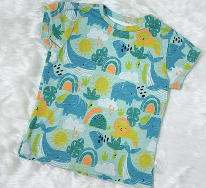 Blue Printed Tshirt | Unisex Wear