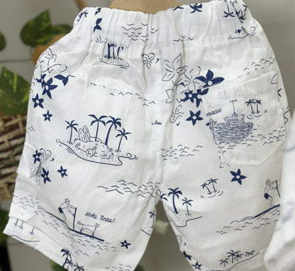 Co -ord set |  Tropical Island Adventure Shirt &amp; Shorts Set | Boys Wear