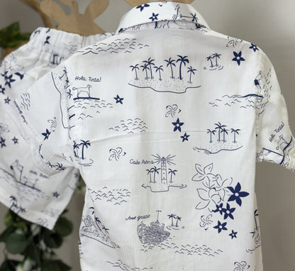 Co -ord set |  Tropical Island Adventure Shirt &amp; Shorts Set | Boys Wear