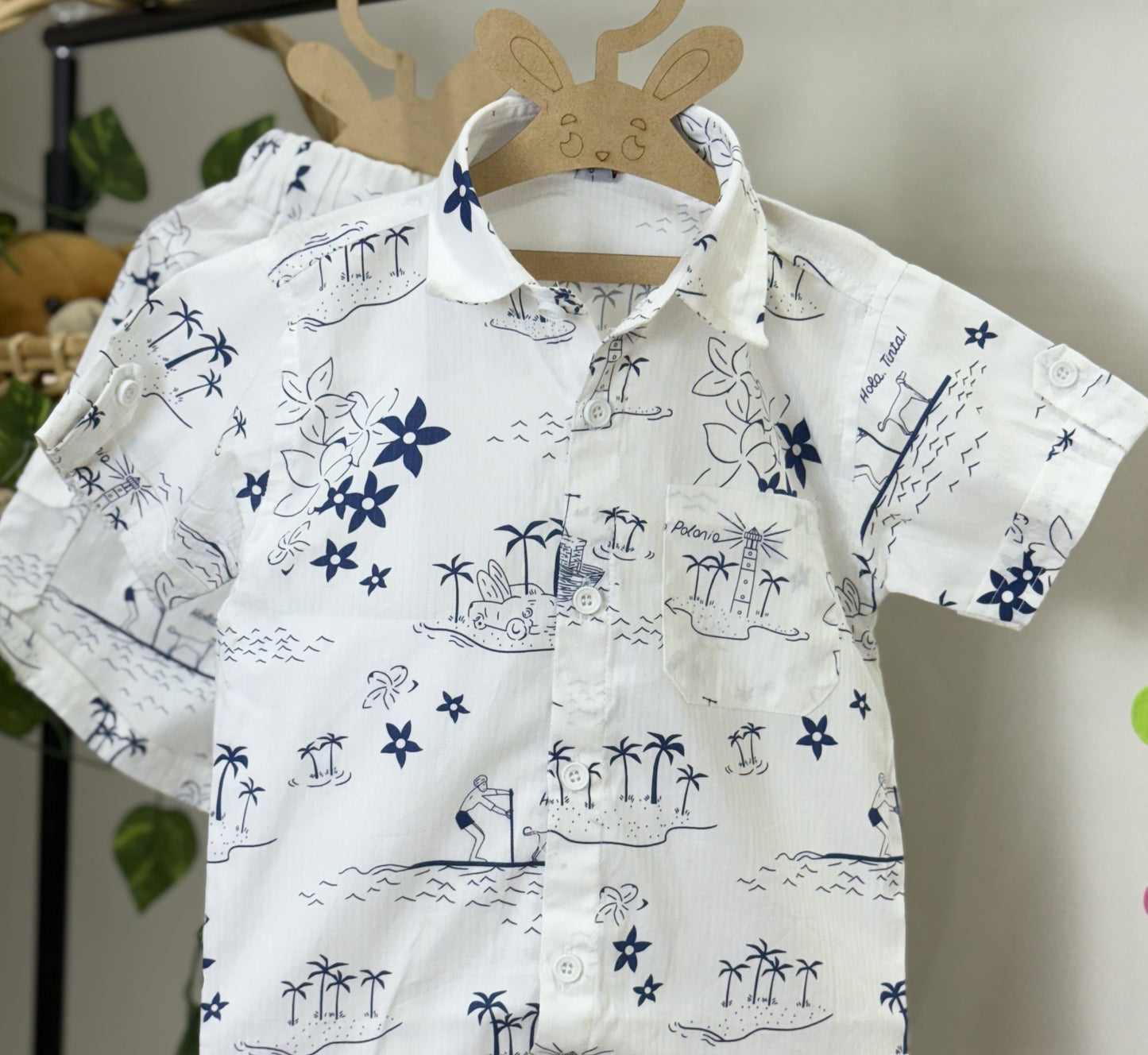 Co -ord set |  Tropical Island Adventure Shirt &amp; Shorts Set | Boys Wear