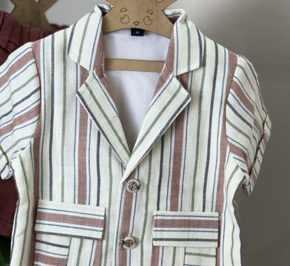 Jacket with T-shirt & Shorts | Boys Wear