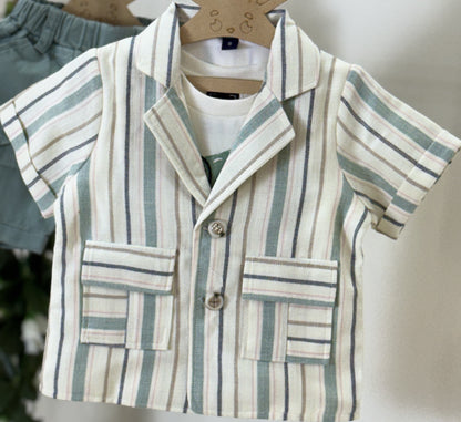 Jacket with T-shirt & Shorts / Boys Wear