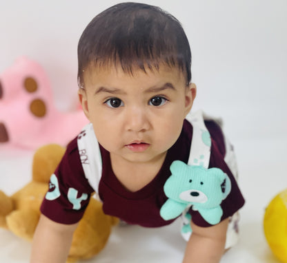 Dungaree/ Bear Squad Navy Tee & Dungaree Set / Boys wear